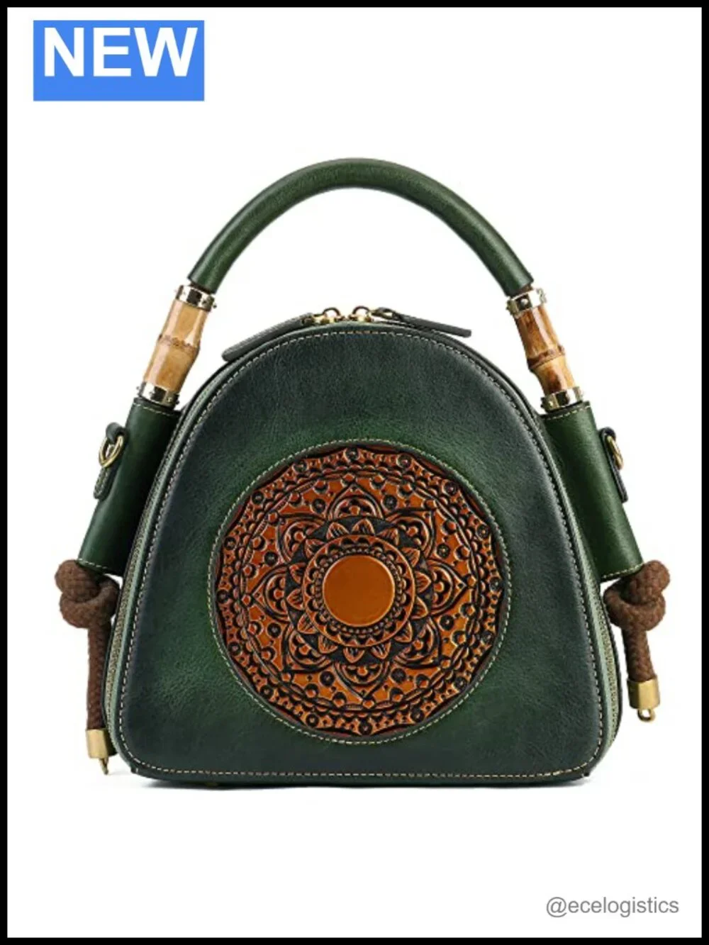 Genuine Leather Satchel Handbag Ladies Top Handle Organizer